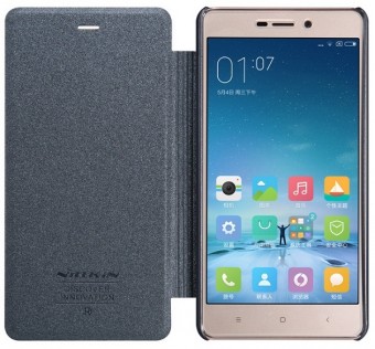 Шкіряний чохол книжка Nillkin Sparkle SP-LC до смартфонів Redmi 3 Pro Black